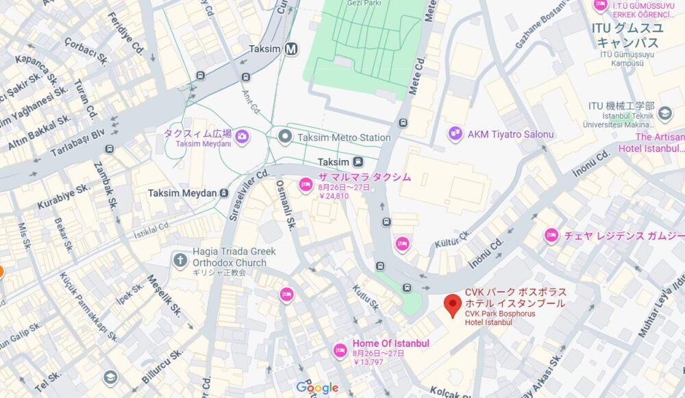 CVKパーク ボスポラス ホテル イスタンブールロケーション